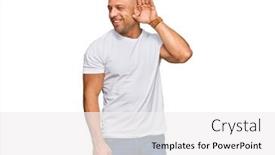  Presentation with muscle - Beautiful presentation featuring handsome-muscle-man-wearing-casual backdrop and a white colored foreground