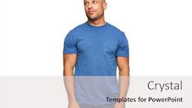  Presentation with muscle - Beautiful PPT theme featuring handsome-muscle-man-wearing-casual backdrop and a lemonade colored foreground