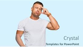 Presentation with muscle - Audience pleasing PPT layouts consisting of handsome-muscle-man-wearing-casual backdrop and a sky blue colored foreground