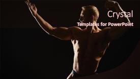  Presentation with black men - Presentation with handsome muscular athletic man posing over black background men's beauty bodybuilding sports background and a wine colored foreground