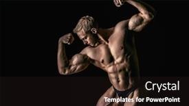  Presentation with black men - PPT theme having handsome muscular athletic man posing over black background men's beauty bodybuilding sports background and a wine colored foreground