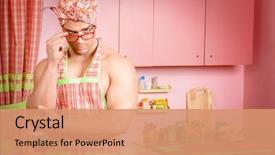  Presentation with apron - Slide set having love concept valentine's day background and a coral colored foreground