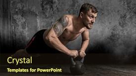  Presentation with dark - Slide deck featuring handsome-muscular-man-doing-push background and a wine colored foreground