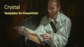  Presentation with family reading - Presentation having handsome-nobleman-musketeer background and a wine colored foreground