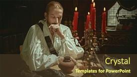  Presentation with estate - Theme enhanced with handsome-nobleman-musketeer background and a tawny brown colored foreground