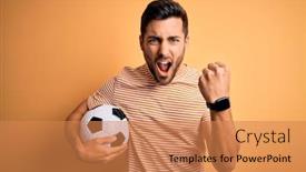  Presentation with beard - Amazing slides having handsome-player-man-with-beard backdrop and a coral colored foreground