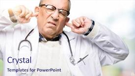  Presentation with medical concept - Presentation consisting of annoyed expression for the noise background and a sky blue colored foreground