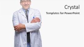  Presentation with coat horse cow camel sheepoffspring - PPT layouts consisting of handsome senior doctor scientist professional background and a  colored foreground