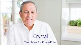  Presentation with confident - Slide set with handsome senior man smiling confident background and a  colored foreground