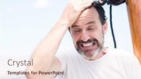  Presentation with sailboat - Amazing presentation theme having handsome-senior-man-traveling backdrop and a lemonade colored foreground