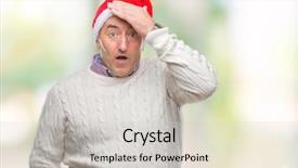  Presentation with christmas catholic advent - Amazing PPT layouts having handsome senior man wearing christmas backdrop and a light gray colored foreground