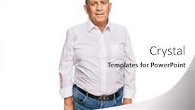  Presentation with elegant - Presentation enhanced with handsome-senior-man-wearing-elegant background and a white colored foreground