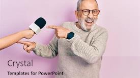  Presentation with hands holding - PPT layouts enhanced with handsome-senior-man-with-beard background and a soft green colored foreground