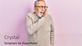  Presentation with malicious malware - Presentation enhanced with handsome-senior-man-with-beard background and a mint green colored foreground