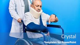  Presentation with beard - Slides featuring handsome-senior-man-with-beard background and a teal colored foreground