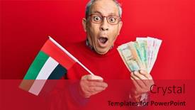  Presentation with hair - Beautiful presentation featuring handsome-senior-man-with-grey backdrop and a crimson colored foreground