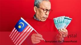  Presentation with ringgit malaysia - Colorful PPT theme enhanced with handsome-senior-man-with-grey backdrop and a red colored foreground