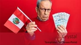  Presentation with sol - Presentation having handsome-senior-man-with-grey background and a crimson colored foreground