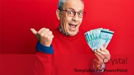  Presentation with ringgit malaysia - Audience pleasing slides consisting of handsome-senior-man-with-grey backdrop and a crimson colored foreground