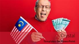  Presentation with ringgit malaysia - Presentation theme consisting of handsome-senior-man-with-grey background and a crimson colored foreground