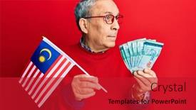  Presentation with malaysia flag - Amazing PPT layouts having handsome-senior-man-with-grey backdrop and a crimson colored foreground