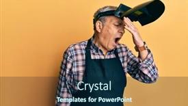  Presentation with welding - Slide set featuring handsome-senior-man-with-grey background and a  colored foreground