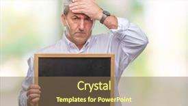  Presentation with teacher stress - Theme with handsome senior teacher man holding background and a  colored foreground