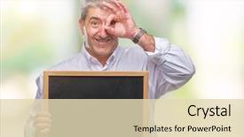  Presentation with teacher - Theme featuring handsome senior teacher man holding background and a lemonade colored foreground