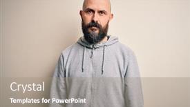  Presentation with pink simple - Amazing slide set having handsome-sporty-bald-man backdrop and a gray colored foreground