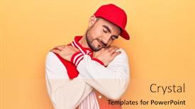  Presentation with self love - Audience pleasing presentation consisting of handsome-sporty-man-with-beard backdrop and a yellow colored foreground