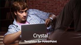  Presentation with test exam student - Audience pleasing slide deck consisting of handsome student preparing for exam backdrop and a wine colored foreground