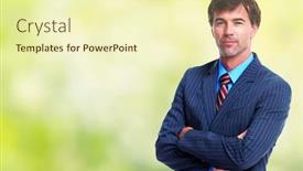  Presentation with accounting - Beautiful slides featuring handsome stylish businessman accounting and finance business backdrop and a cream colored foreground