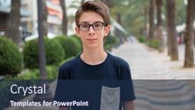  Presentation with teen - PPT layouts with handsome-teen-boy-wearing-glasses background and a navy blue colored foreground