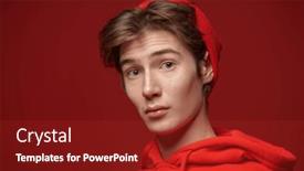  Presentation with emotions - PPT layouts enhanced with handsome-teenage-boy background and a crimson colored foreground