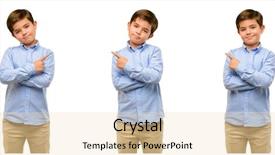  Presentation with eyes - Presentation theme having handsome toddler child with green background and a lemonade colored foreground