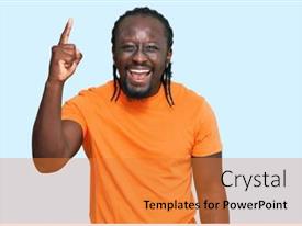 Handsome Young African American Man PPT template 57 | CrystalGraphics