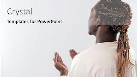  Presentation with fashion - Presentation design with fatiha prayer to allah god background and a white colored foreground