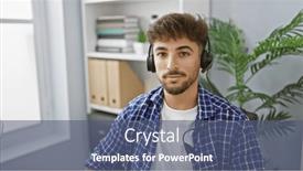  Presentation with successful - Theme enhanced with handsome-young-arab-man background and a ocean colored foreground