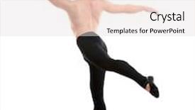  Presentation with ballet - Cool new PPT theme with handsome young ballet dancer on white background backdrop and a lemonade colored foreground