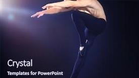  Presentation with ballet - Colorful slide deck enhanced with handsome young ballet dancer on dark background backdrop and a wine colored foreground