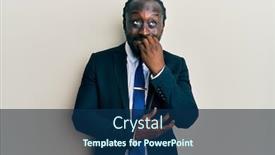  Presentation with black man - Presentation consisting of handsome-young-black-man-wearing background and a navy blue colored foreground