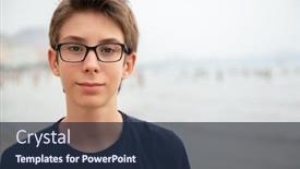  Presentation with beach - Slide set featuring handsome-young-boy-at-beach background and a wine colored foreground