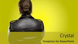  Presentation with young man wearing a hat - Amazing presentation theme having handsome young man backside rear backdrop and a  colored foreground