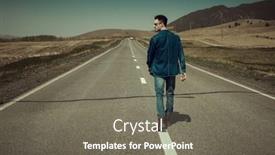  Presentation with black man fashion - PPT theme with handsome-young-man-hitchhiker-wearing background and a gray colored foreground