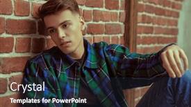  Presentation with emotions - Presentation enhanced with handsome-young-man-in-jeans background and a wine colored foreground