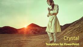  Presentation with national - Colorful slide set enhanced with handsome-young-man-in-national backdrop and a tawny brown colored foreground