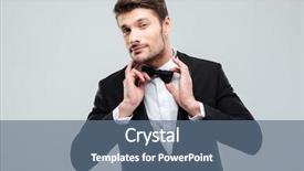  Presentation with handsome - Amazing slide deck having bowties - portrait of handsome young man backdrop and a ocean colored foreground