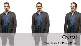  Presentation with egyptian man in make up - Presentation theme featuring handsome young man making funny background and a  colored foreground