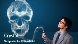  Presentation with toxic - Beautiful presentation theme featuring handsome young man smoking dangerous backdrop and a ocean colored foreground
