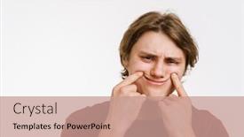  Presentation with bad - Amazing presentation design having handsome-young-man-trying backdrop and a coral colored foreground